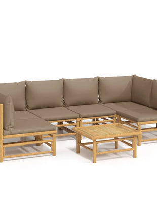 7-Delige Loungeset Met Kussens Bamboe