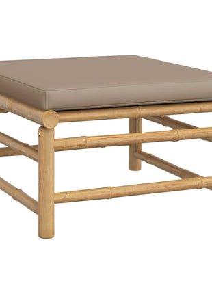 6-delige Loungeset met kussens bamboe taupe
