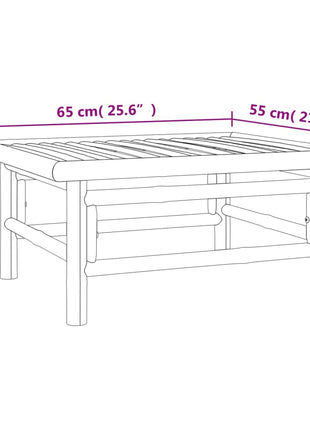 6-delige Loungeset met kussens bamboe taupe