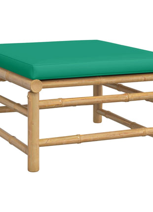6-delige Loungeset met kussens bamboe groen