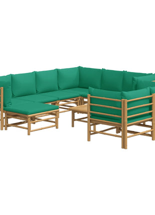 10-Delige Loungeset Met Kussens Bamboe