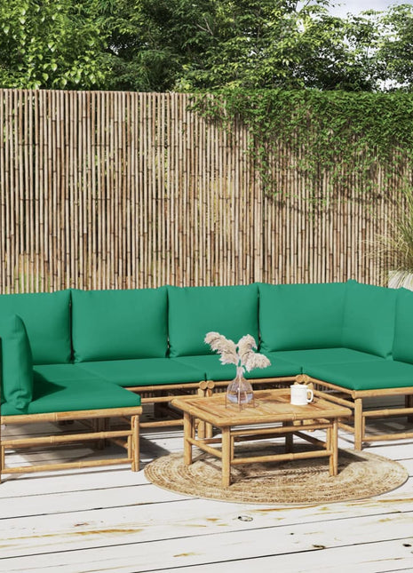 7-Delige Loungeset Met Kussens Bamboe
