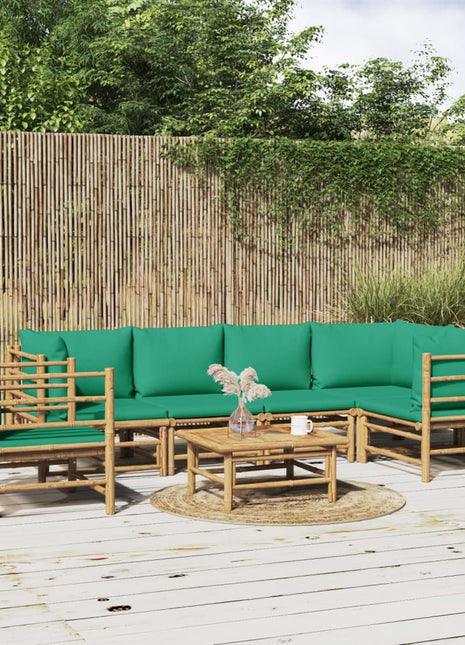 7-Delige Loungeset Met Kussens Bamboe