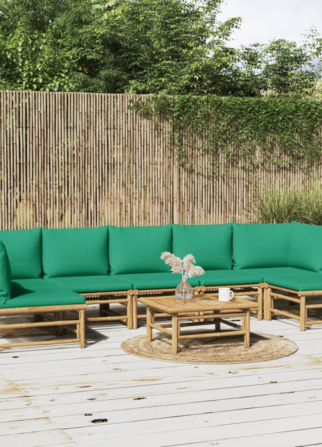 8-Delige Loungeset Met Kussens Bamboe