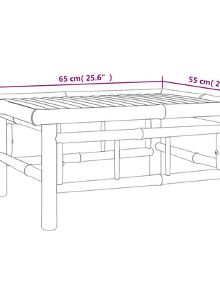 12-Delige Loungeset Met Kussens Bamboe Wit