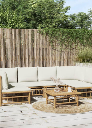 7-Delige Loungeset Met Kussens Bamboe