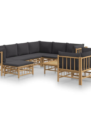 10-Delige Loungeset Met Kussens Bamboe