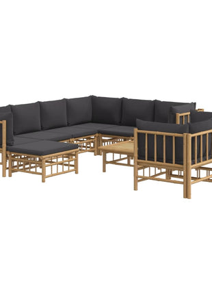 10-Delige Loungeset Met Kussens Bamboe