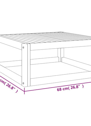 6-delige Loungeset met groene kussens massief hout