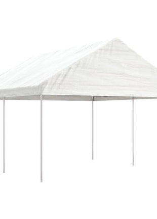 Prieel Met Dak 20,07X4,08X3,22 M Polyetheen Wit