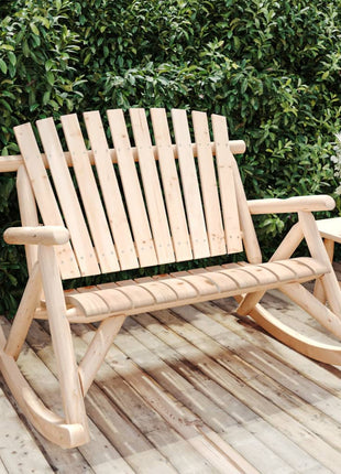 Schommelbank 2-Zits 123X96X102 Cm Massief Vurenhout