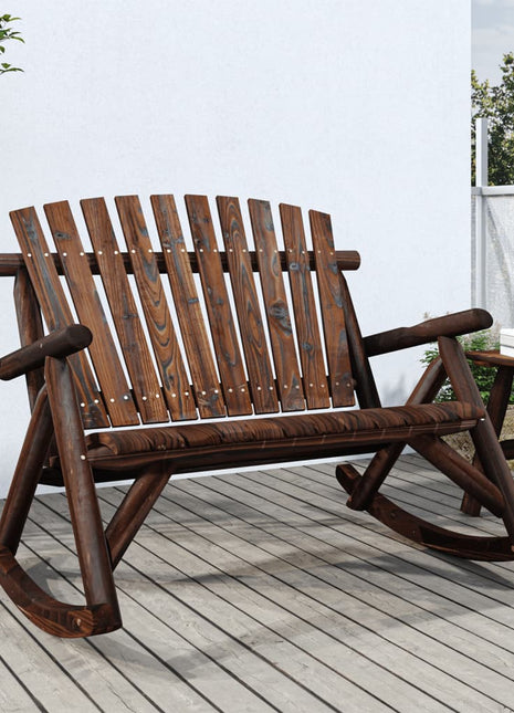 Schommelbank 2-Zits 123X96X102 Cm Massief Vurenhout