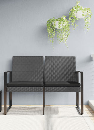 Tuinbank 2-Zits Met Kussens Polypropeen Rattan