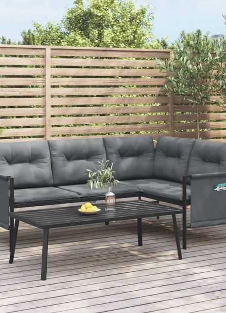 2-Delige Loungeset Staal Antracietkleurig