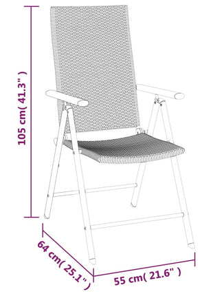 5-Delige Tuinset Poly Rattan Zwart