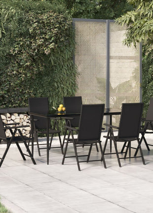 5-Delige Tuinset Poly Rattan Zwart