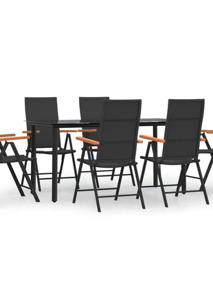 7-Delige Tuinset Poly Rattan Zwart En Bruin