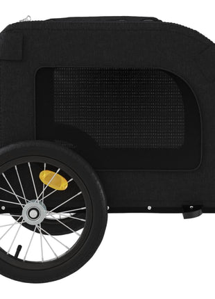 Hondenfietstrailer oxford stof en ijzer zwart
