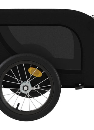 Hondenfietstrailer oxford stof en ijzer zwart