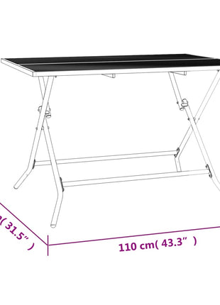 Tuintafel Inklapbaar Staalgaas Antracietkleurig