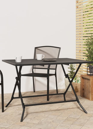 Tuintafel Inklapbaar Staalgaas Antracietkleurig