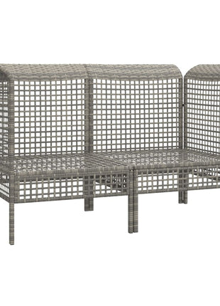 Tuinhoekbanken Met Kussens 2 St Poly Rattan Grijs