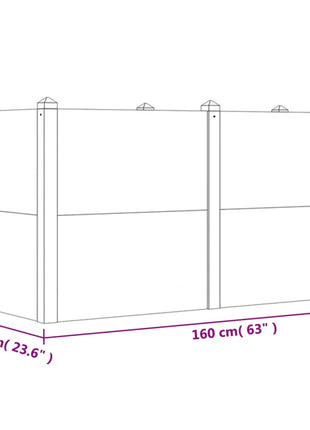 Plantenbak Verhoogd 160X60X84 Cm Massief Acaciahout