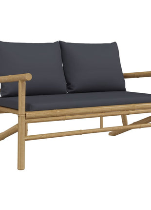 3-Delige Loungeset Met Kussens Bamboe