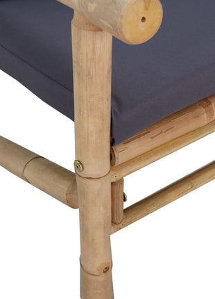 3-Delige Loungeset Met Kussens Bamboe