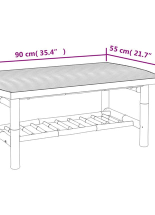 3-Delige Loungeset Met Kussens Bamboe