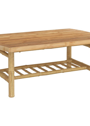 3-Delige Loungeset Met Kussens Bamboe