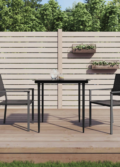 Tuinstoelen 2 st 54x62,5x89 cm poly rattan zwart