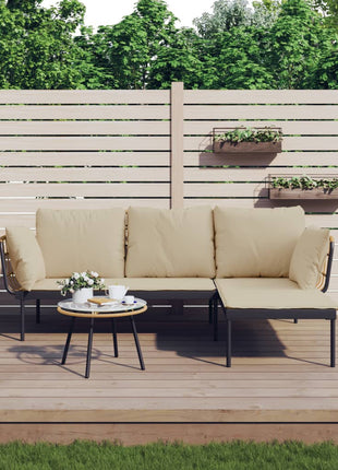 Loungeset Met Kussens Poly Rattan