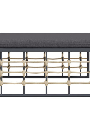 Tuinvoetenbank Met Kussen Poly Rattan