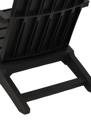 Tuinstoel Adirondack polypropeen zwart