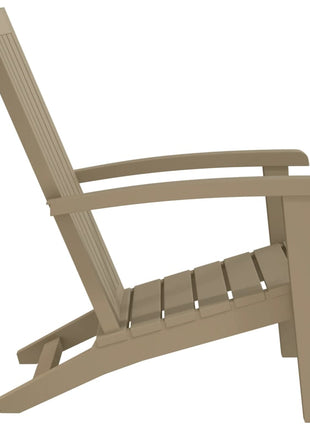Tuinstoel Adirondack polypropeen lichtbruin