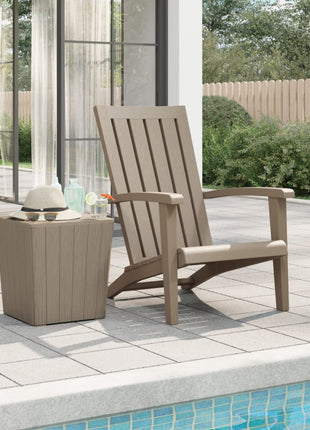 Tuinstoel Adirondack polypropeen lichtbruin