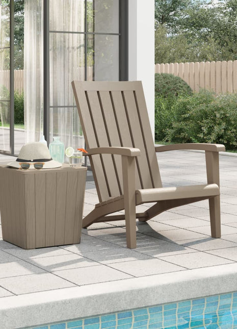 Tuinstoel Adirondack polypropeen lichtbruin
