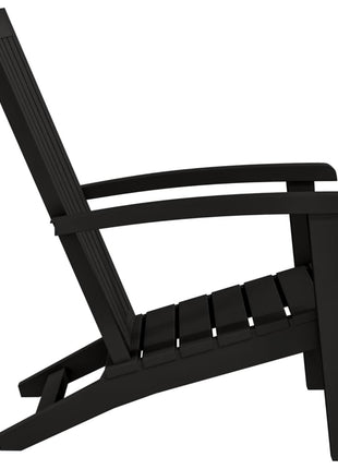 Tuinstoelen 2 st Adirondack polypropeen zwart