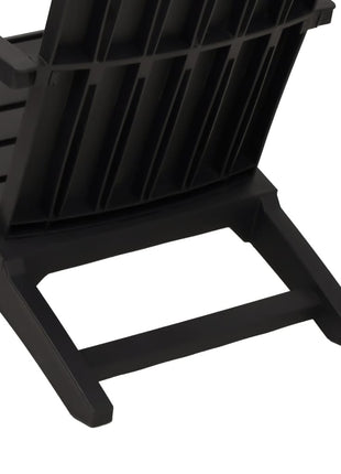 Tuinstoelen 2 st Adirondack polypropeen zwart