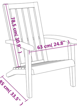 Tuinstoelen 2 st Adirondack polypropeen zwart