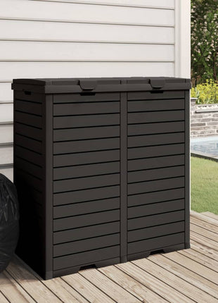 Vuilnisbak voor tuin 78x41x86 cm polypropeen zwart