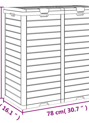 Vuilnisbak voor tuin 78x41x86 cm polypropeen zwart