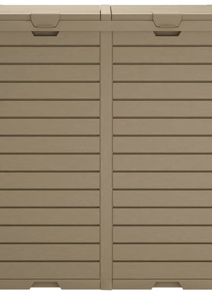 Vuilnisbak voor buiten 78x41x86 cm polypropeen lichtbruin