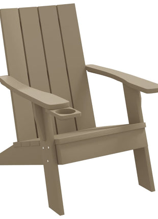 Tuinstoel Adirondack 75x88,5x89,5 cm polypropeen lichtbruin
