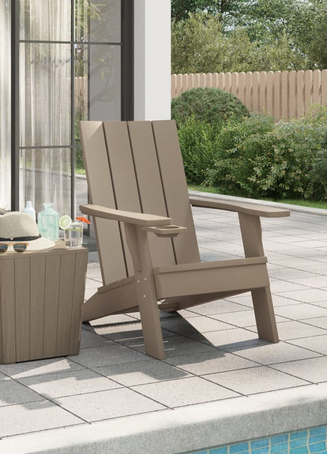Tuinstoel Adirondack 75x88,5x89,5 cm polypropeen lichtbruin