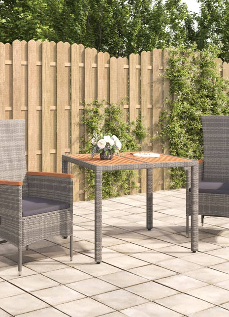 3-Delige Tuinset Met Kussens Poly Rattan Grijs
