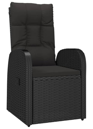 5-Delige Tuinset Met Kussens Poly Rattan Zwart