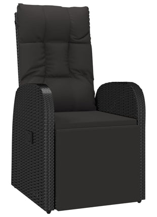 5-Delige Tuinset Met Kussens Poly Rattan Zwart
