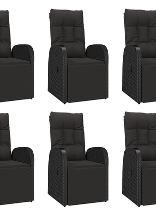 Tuinset Poly Rattan En Massief Acaciahout Zwart